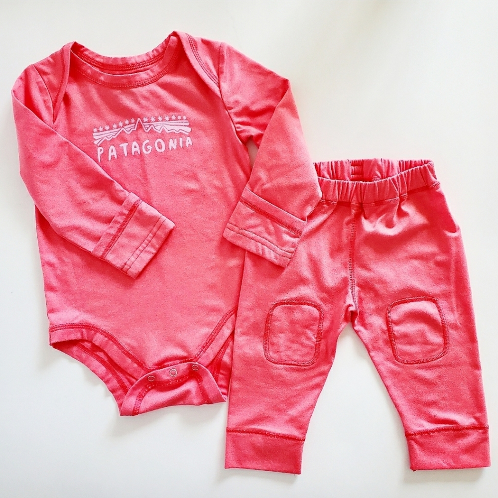 NWOT Baby Patagonia Capilene Set - Coral (3-6 mo)